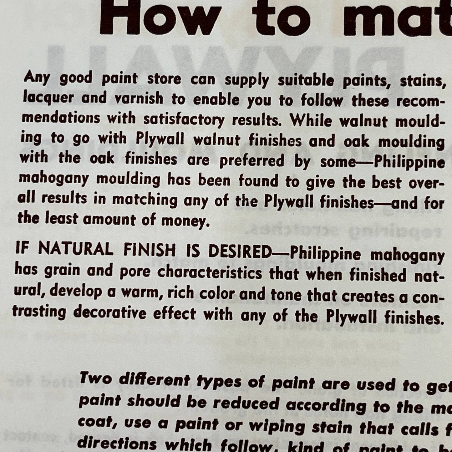 1960 Poly-Clad Plywall Wood Paneling  Advertising How-To Booklet AC8