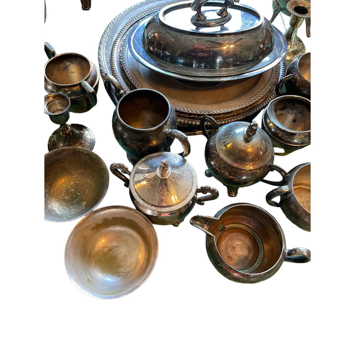 HUGE Lot of Silver Plate Silverplate Items Over 20 Lbs