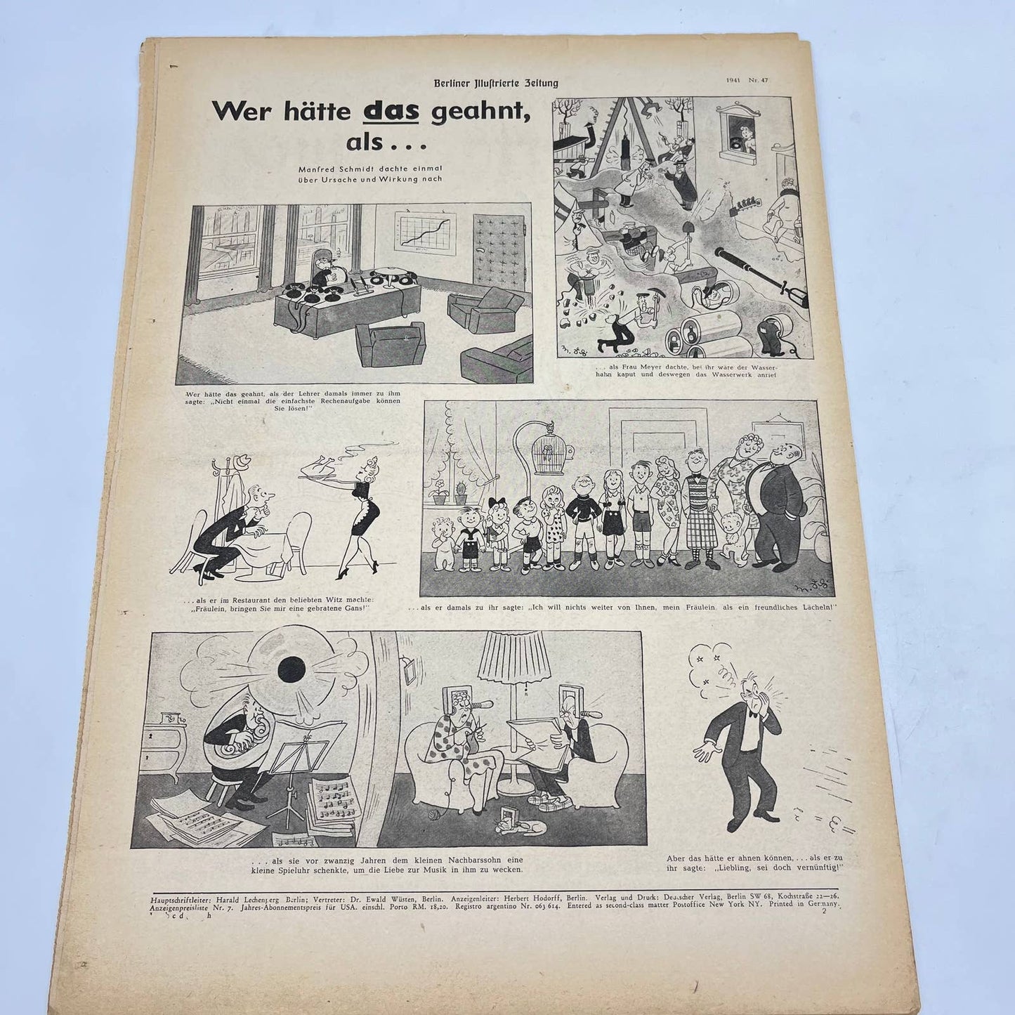 WWII Berliner Illustrated German Nazi Newspaper Nov 20 1941 Anti-Soviet FL3