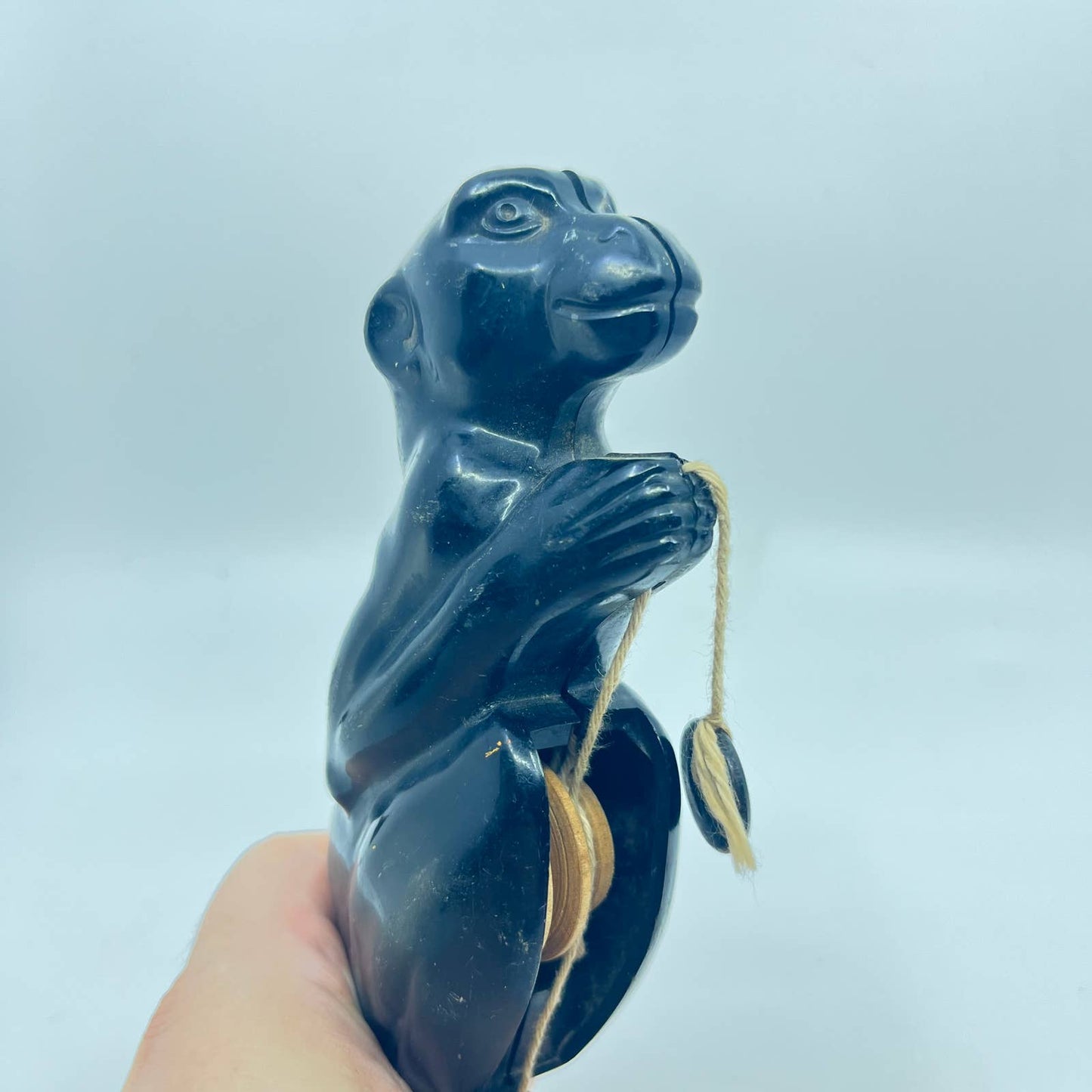 Vintage Bakelite Climber Climbing Toy Black Monkey Plastic  TE5