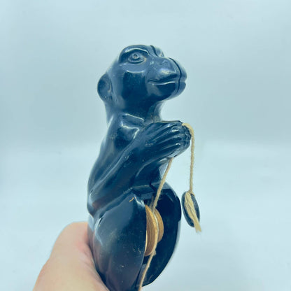 Vintage Bakelite Climber Climbing Toy Black Monkey Plastic  TE5