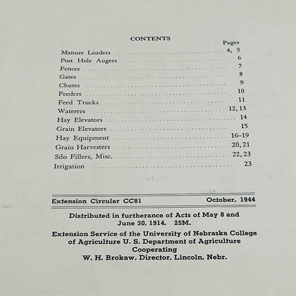 1944 One Hundred Ideas That Save Time & Work Booklet University of Nebraska V43-4