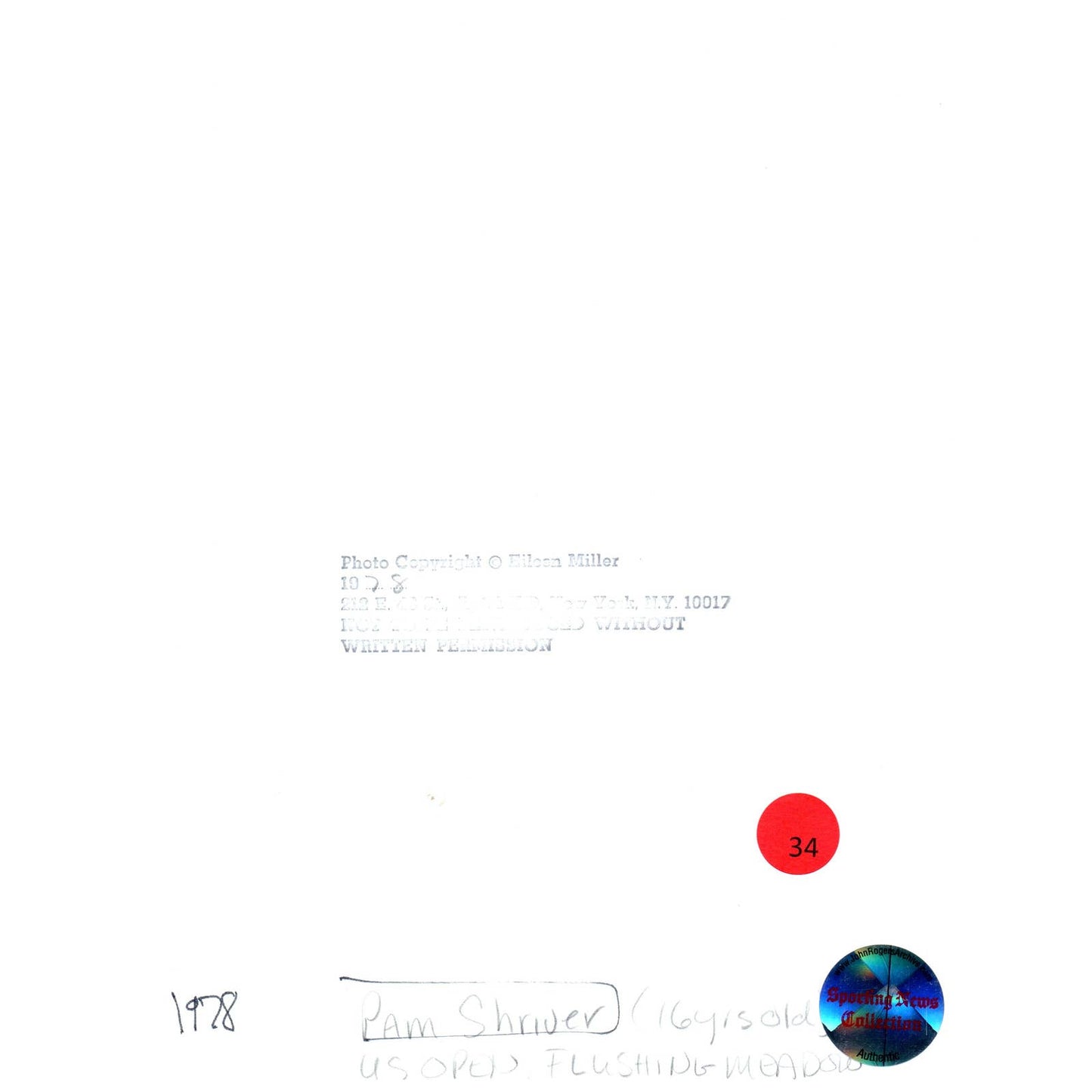 1978 Original Press Photo Women's Tennis Pam Shriver ~8x10" AD2