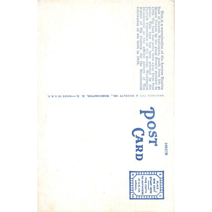 George Washington Famous Houdon Bust Original Postcard TK1-P1