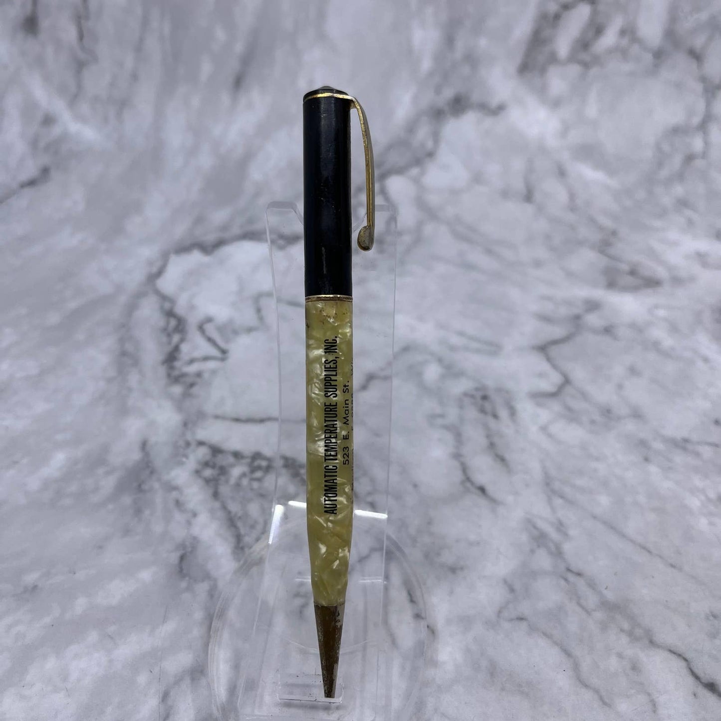 Vintage Marble Celluloid Mechanical Pencil HVAC Madison WI SE6