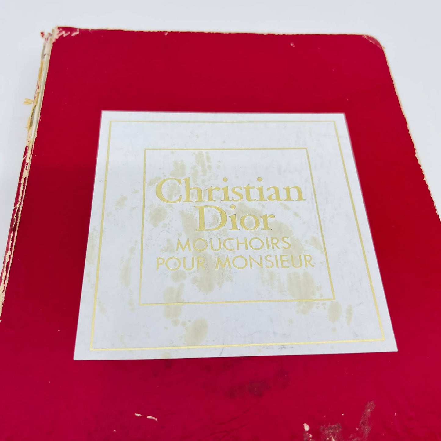 NIP CHRISTIAN DIOR Set of Three White Swiss Woven Large Sized Handkerchiefs TD5