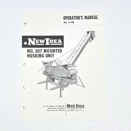 Original 1973 New Idea Parts List P-198 No. 307 Husking Unit TB9