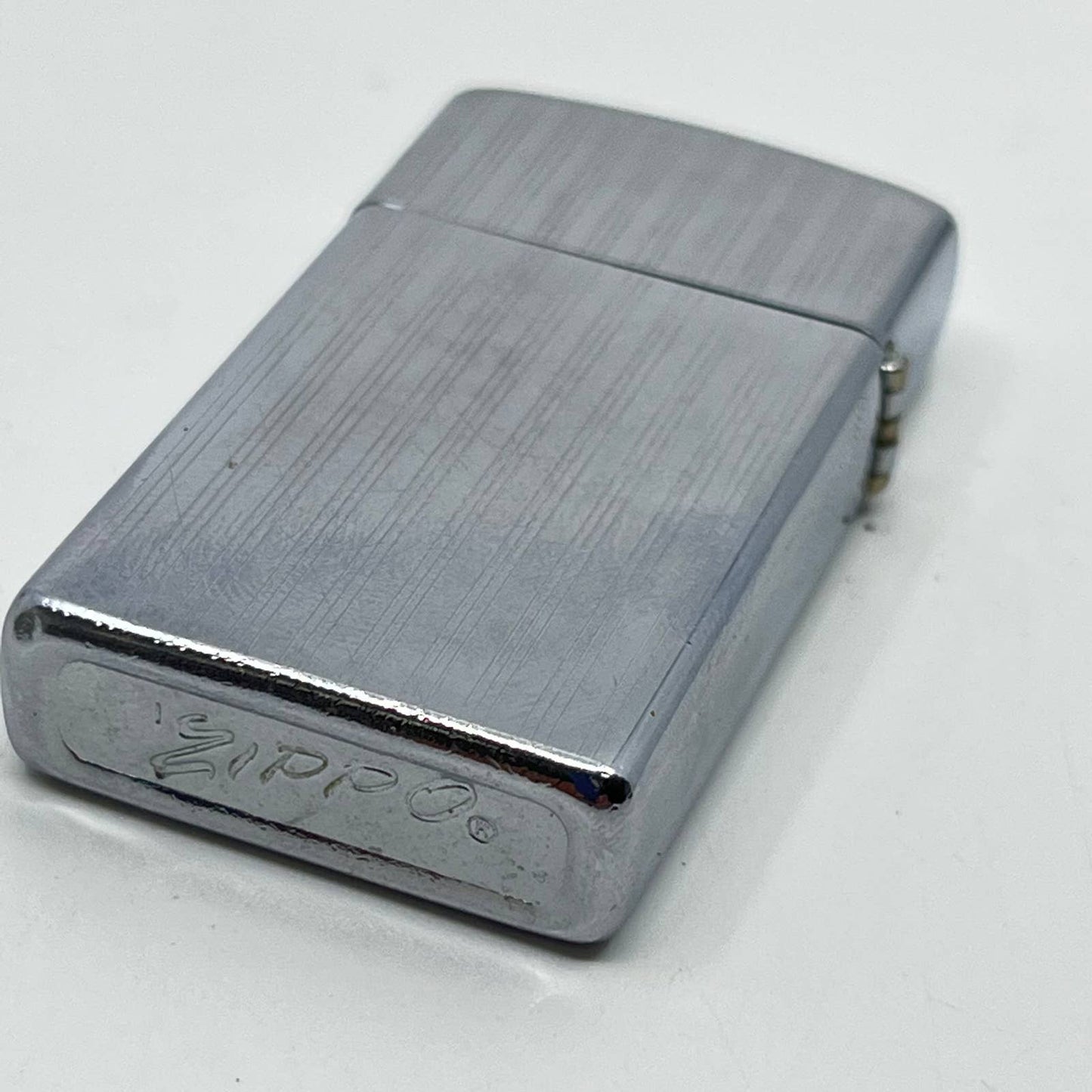 Vintage ZIPPO 1973 Slim Pinstripe Chrome Lighter SC6