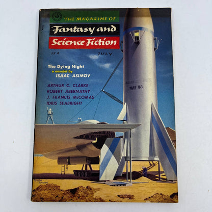 Magazine of Fantasy and Science Fiction July 1956 Isaac Asimov Arthur Clarke TC1