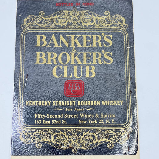 Banker’s & Broker’s Club Kentucky Bourbon Whiskey Label New York NY