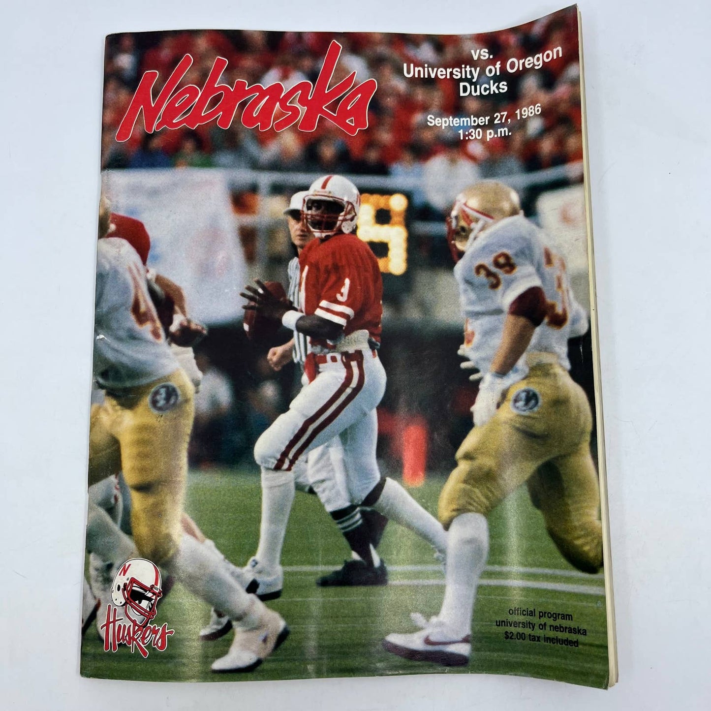 1986 Nebraska Cornhuskers vs. Oregon Ducks Gameday Football Program TH6