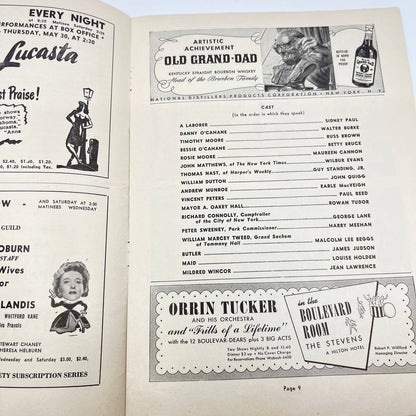 1940s Chicago Stagebill Michael Todd Up in Central Park Evans Bruce AB3