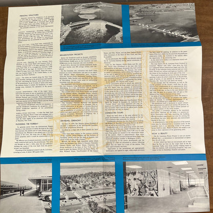 1950s St. Lawrence Generating Station Fold Out 16x20 Map Robert Moses NY L2-1
