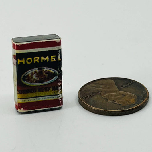 Vintage Miniature Can of Hormel Corn Beef Hash Toy Dollhouse SB4