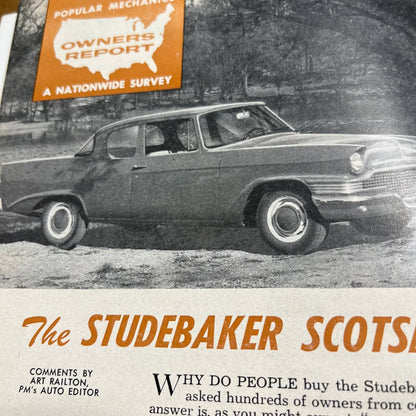 August 1958 Popular Mechanics Studebaker Scotsman American Rambler TH8