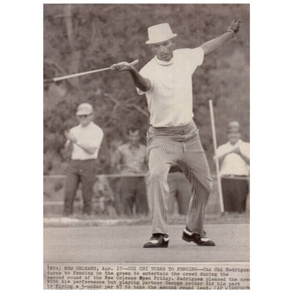 1970 Press Photo Golf Chi Chi Rodriguez New Orleans Open 7x9" AD2