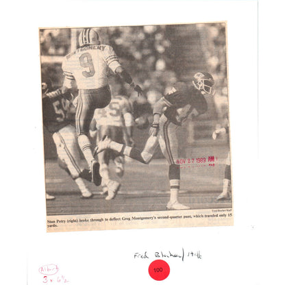1989 Original Press Photo Houston Oilers KC Chiefs Greg Montgomery 8x10" TK2-FP