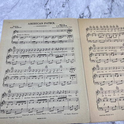 American Patrol Sheet Music WWII Patriotic Earl Haubrich Meacham 1942 TI1