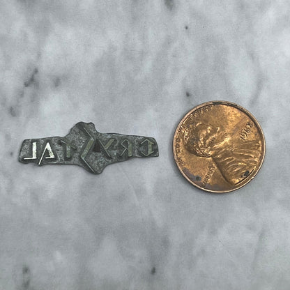 Vintage Printing Letterpress Printers Block Plate CRYSTAL SE838