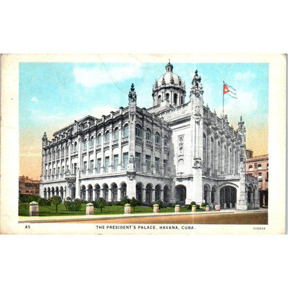 The President's Palace Havana Cuba Original Postcard TK1-P16