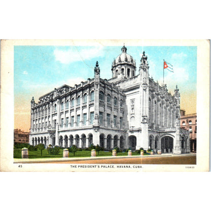 The President's Palace Havana Cuba Original Postcard P3-1