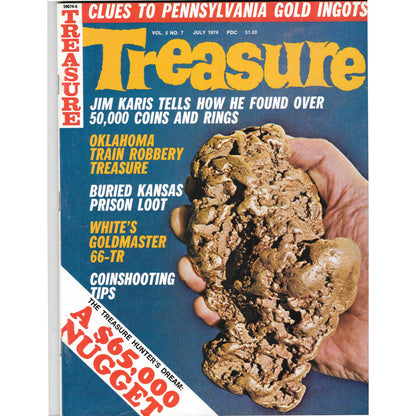 Treasure Magazine - Treasure Hunting Mines Buried Metal Detecting July 1974 MB4