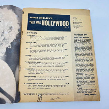 1955 This Was Hollywood Magazine Charlie Chaplin John Gilbert Greta Garbo TF3