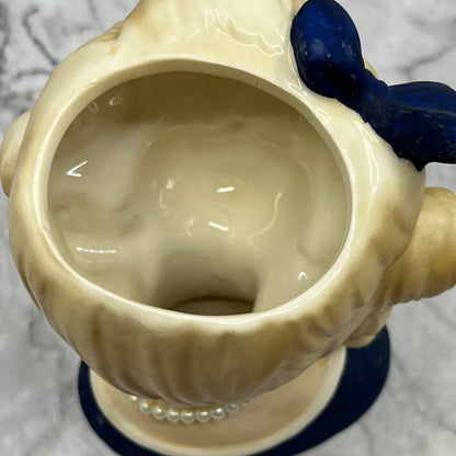 Napco Lady Head Planter Vase 8493 Japan 1960s Pearls Blonde 5-1/2” TJ3