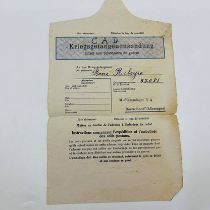 WWII German French POW Prisoner Consignment Rene Ribeyre Seine Stalag VA SC2
