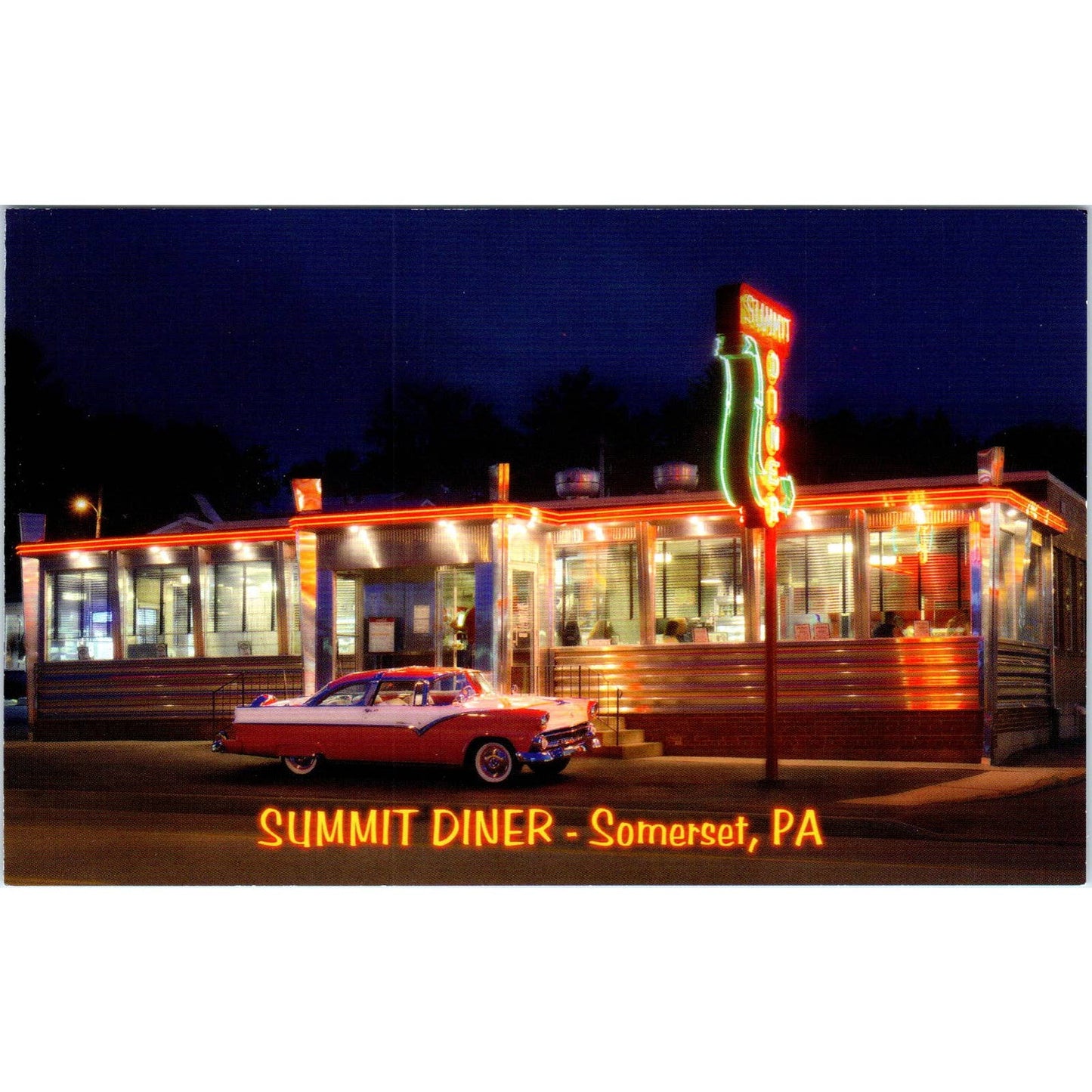 Summit Diner Somerset PA - Original Postcard TJ7-RP2