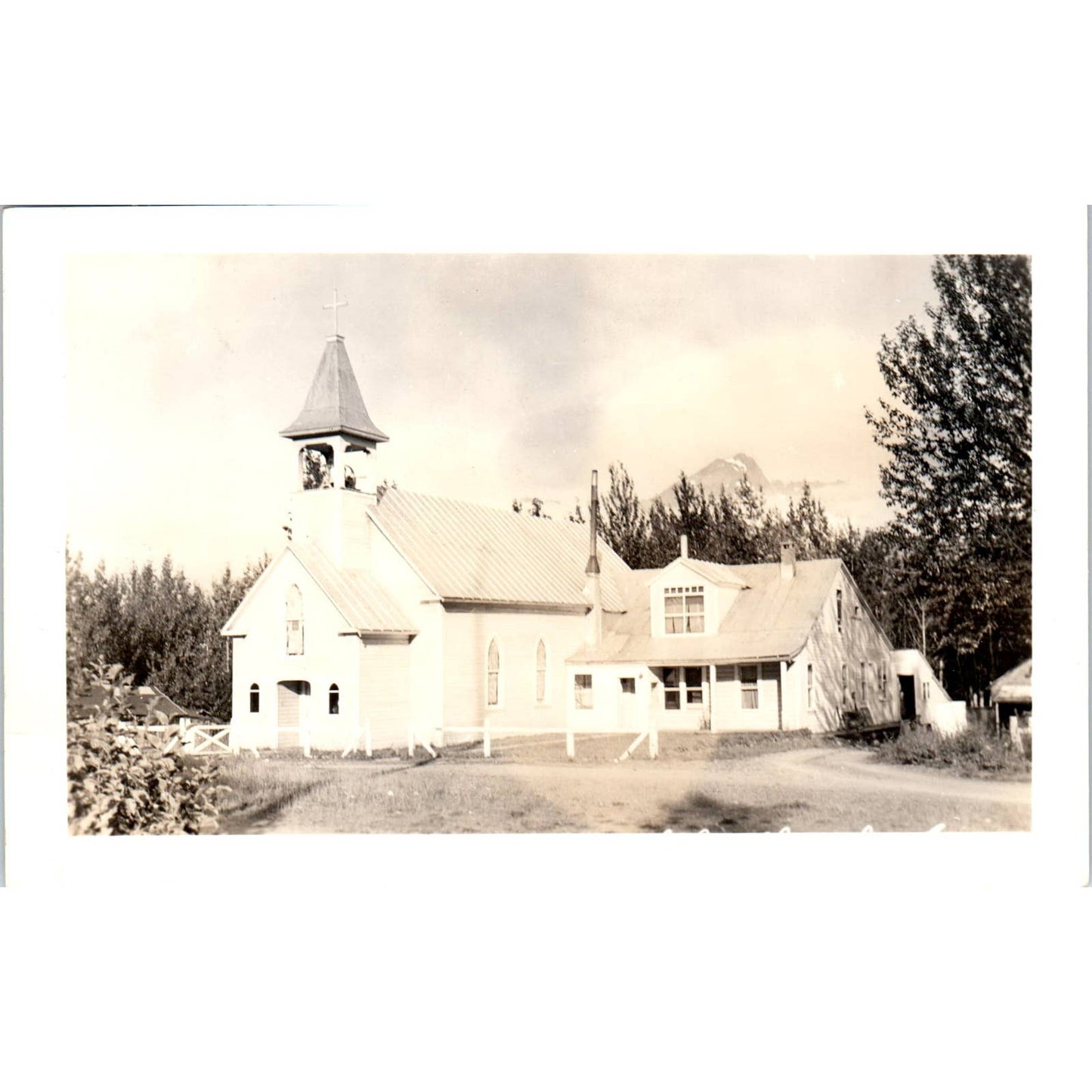 Catholic Church in Alaska RPPC Alaska Original Postcard TK1-30