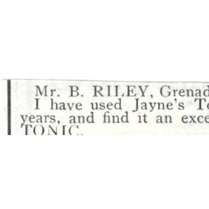 Jayne's Expectorant Cough Cure Quack Medicine - 1903 Original Ad TJ8-7-5