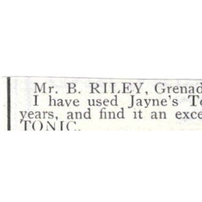 Jayne's Expectorant Cough Cure Quack Medicine - 1903 Original Ad AK5-S30