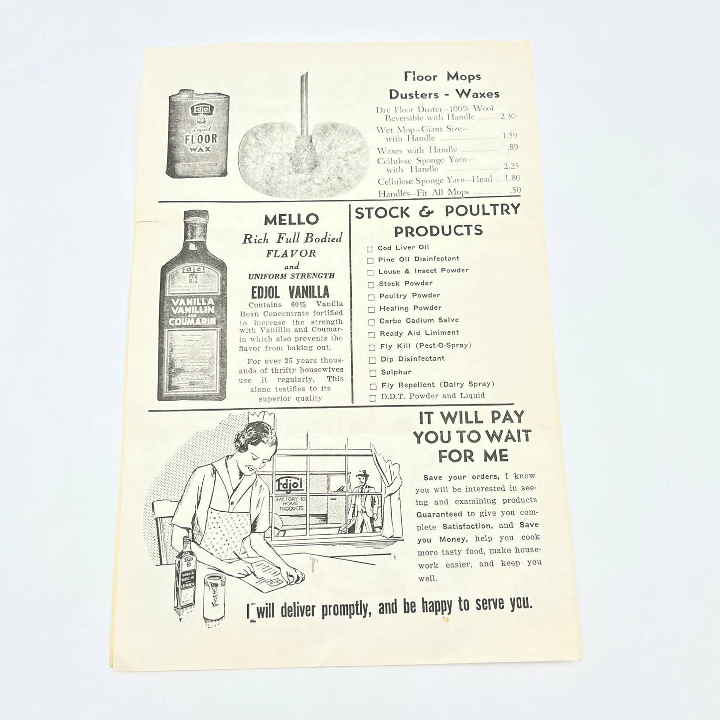 1920s Salesman Brochure J.E.T. Pharmacal Co. The Edjol Dealer Allentown PA AB7