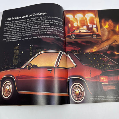 1980 Citation X-11 Factory GM Original Dealer New Car Showroom Brochure V40-4
