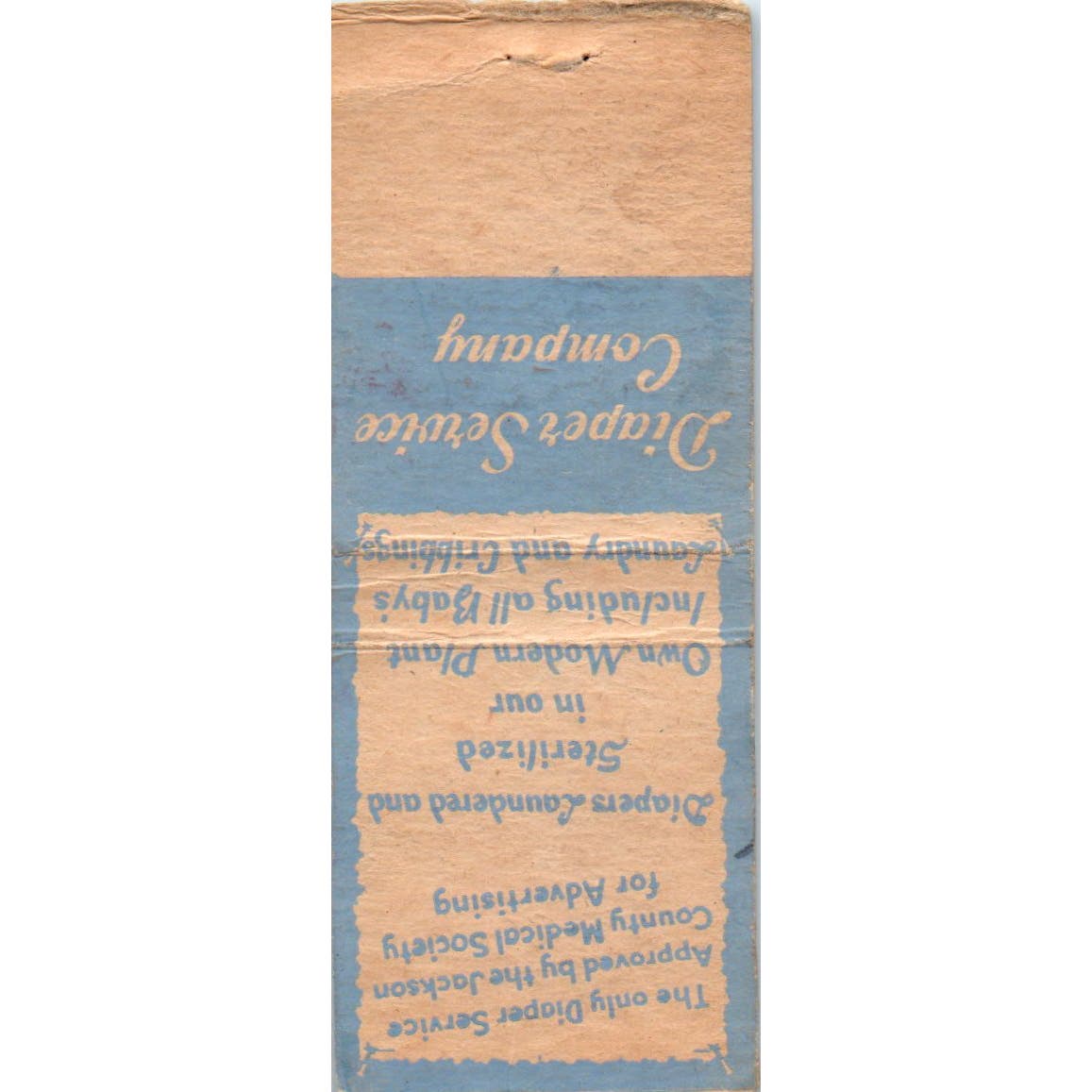 Bernard B. Zahner's Diaper Service Co Kansas City Advertising Matchbook SA9-M2