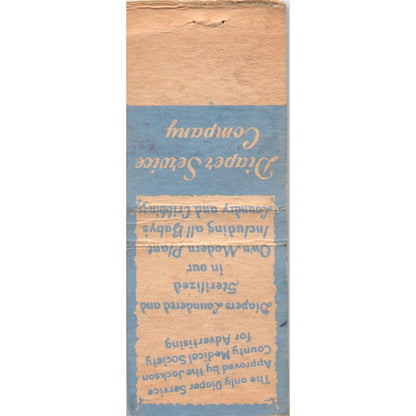 Bernard B. Zahner's Diaper Service Co Kansas City Advertising Matchbook SA9-M2