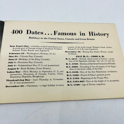 1933 Chase and Sanborn Coffee Promotional Book 400 Famous Dates in History H4-5
