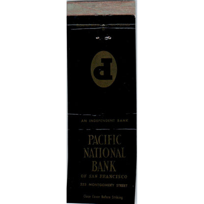 Pacific National Bank of San Francisco CA Advertising Matchbook Cover SA9-M10