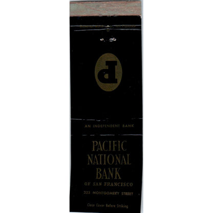 Pacific National Bank of San Francisco CA Advertising Matchbook Cover MM9-1