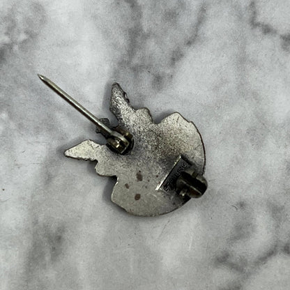 Vintage Sterling Silver Lapel Eagle Pin Government 20 Year Service Award SE7