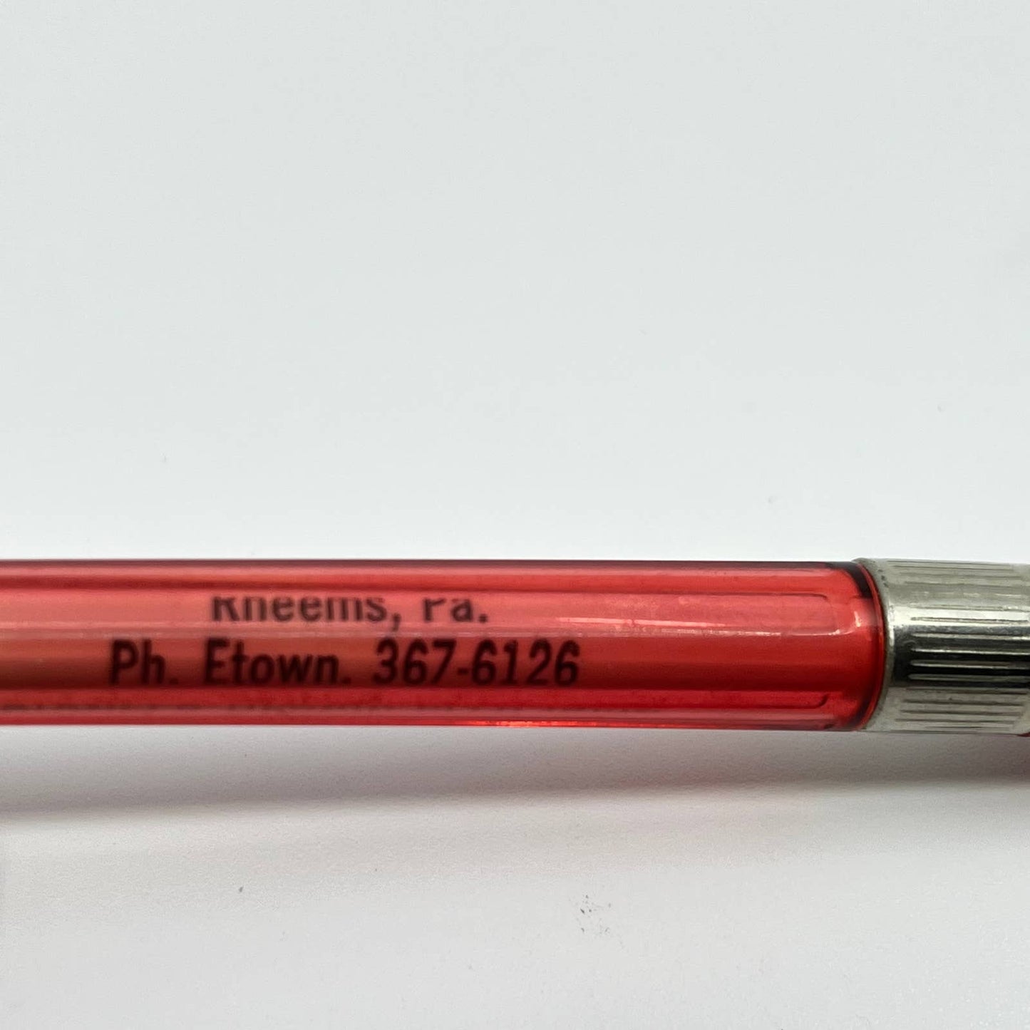 VTG Advertising Pen Red C.A. Ricedorf Pioneer Seed Corn Rheems PA SC3