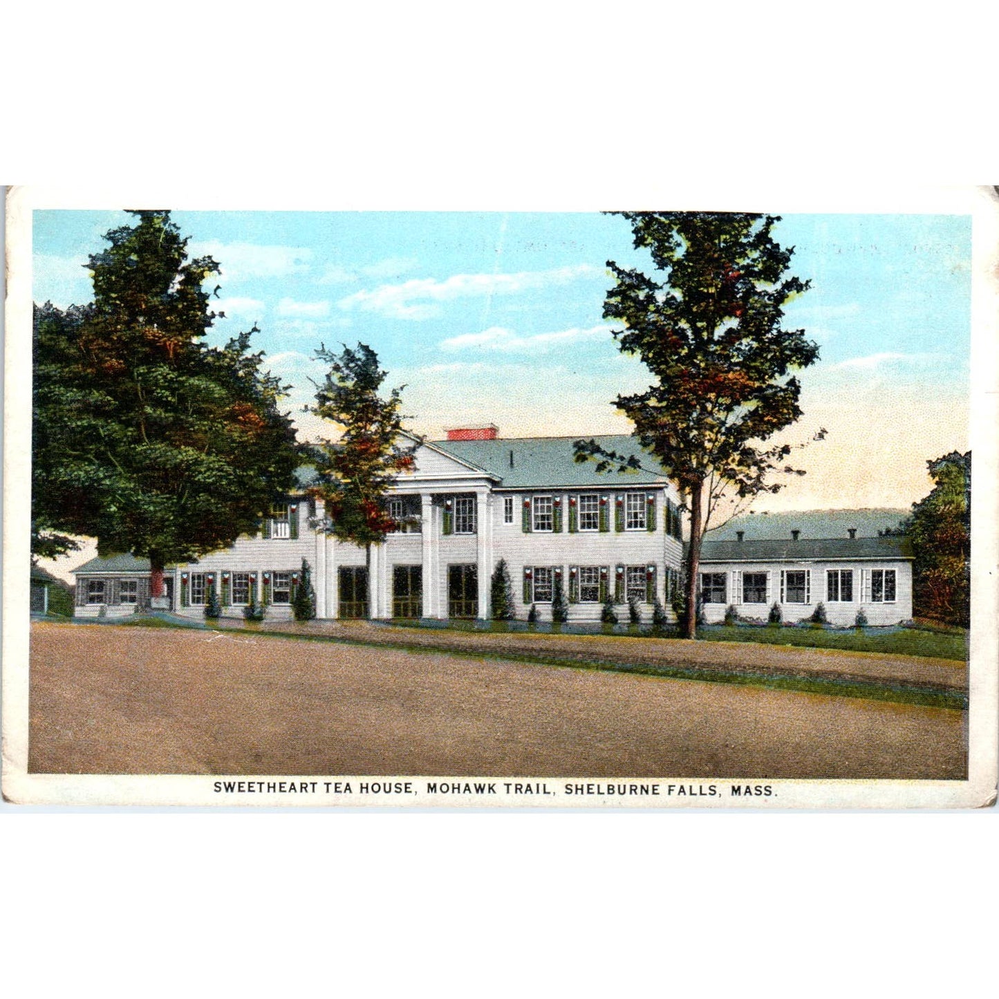 Sweetheart Tea House Mohawk Trail Shelburne Falls MA 1920s - Postcard TJ9-P1