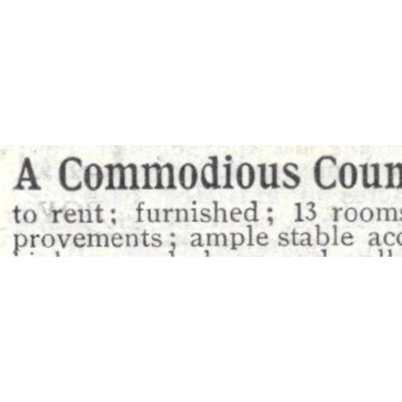 Country House For Rent G.E. Abbot Leominster Mass - 1903 Original Ad TJ8-7-6