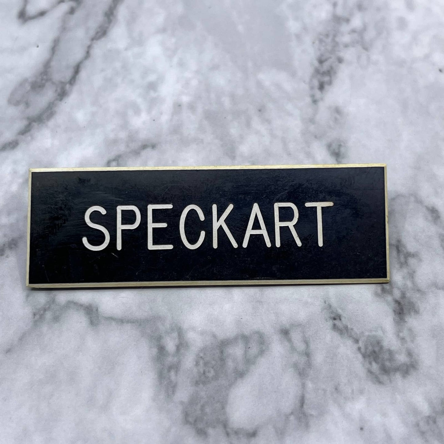 Vintage SPECKART Army Service Military Name Plate Pin Pinback SF1