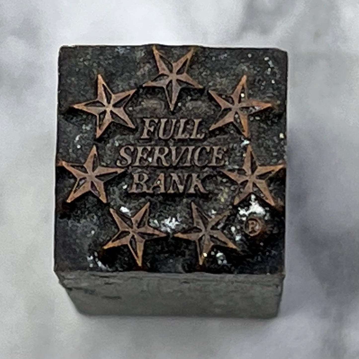 Vintage Printing Letterpress Printers Block Plate Full Service Bank TJ510
