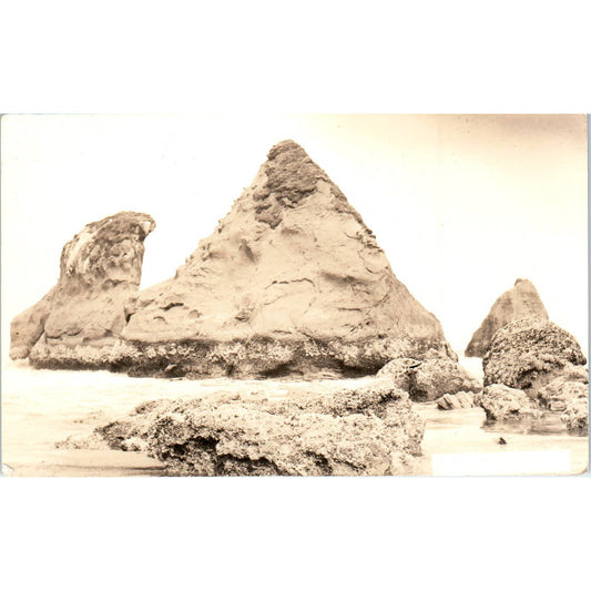 Vintage Postcard RPPC View of Pacific Ocean From Aberdeen Washington TD9-W2