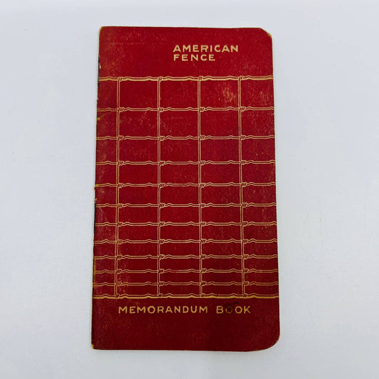 1913 American Fence Company Memorandum Pocket Notebook SC2