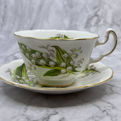 Adderley Bone China England Tea Cup and Saucer ~ Lily of The Valley TD1