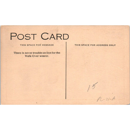 Walk-Over Shoes Pilgrims Going to Church c1910 Advertising Postcard P2-9